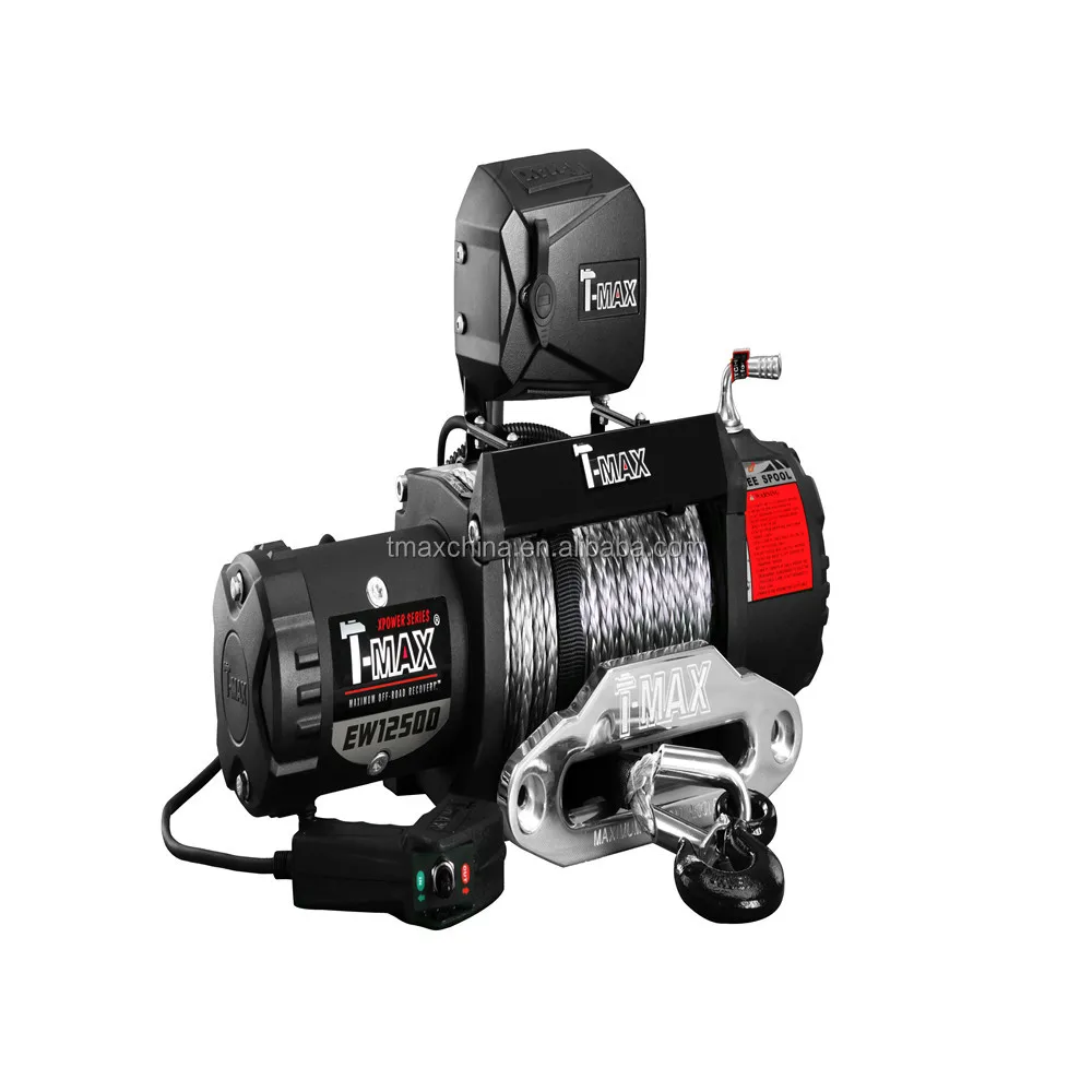 T-max X Power IP68 12v 4x4 Electric Recovery Winch 12500 lbs