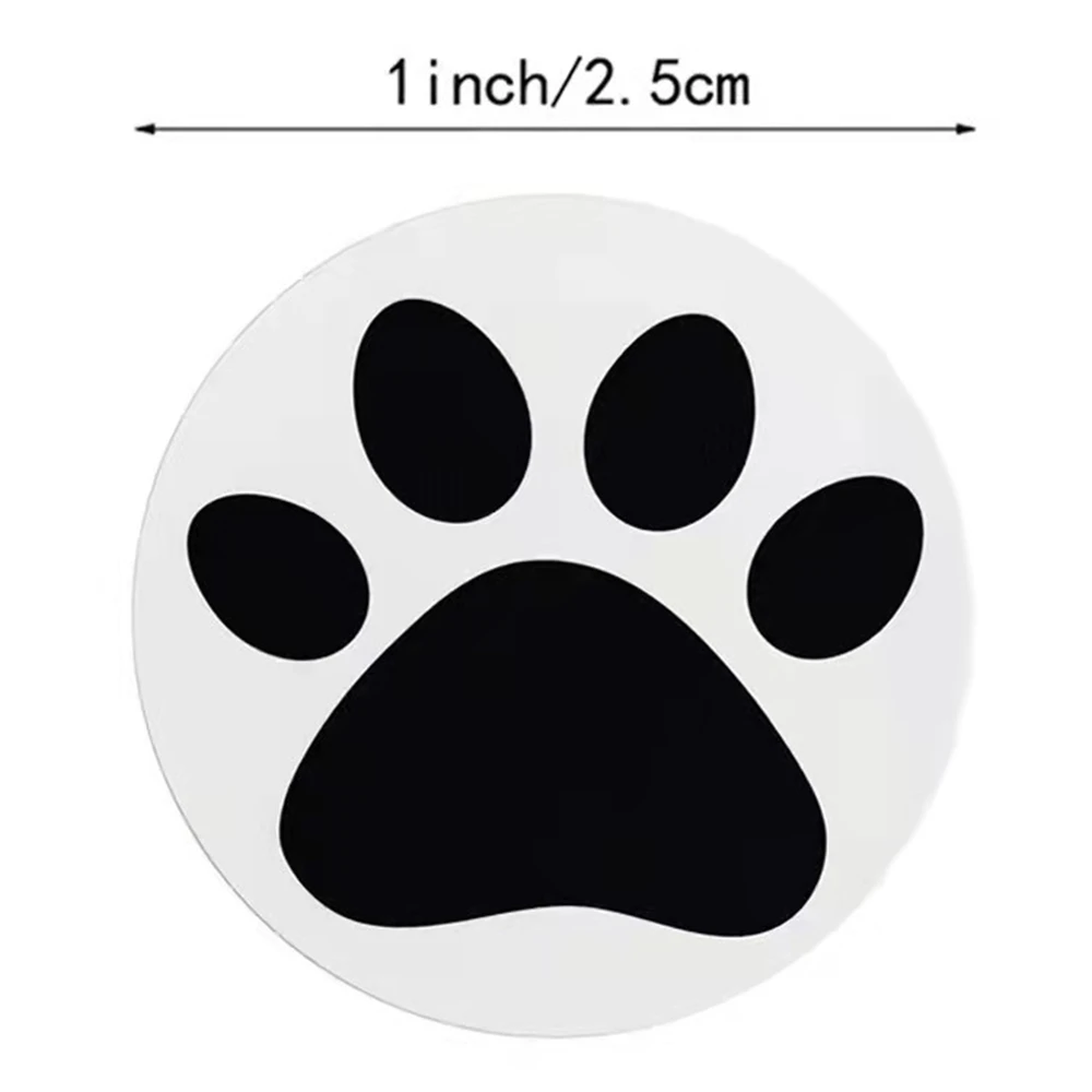 500 Pcs Black Paw พิมพ์สติ๊กเกอร์สุนัข Cat Bear Paw สติกเกอร์วันเกิดของขวัญตกแต่งสติกเกอร์ปิดผนึกอุปกรณ์เครื่องเขียน