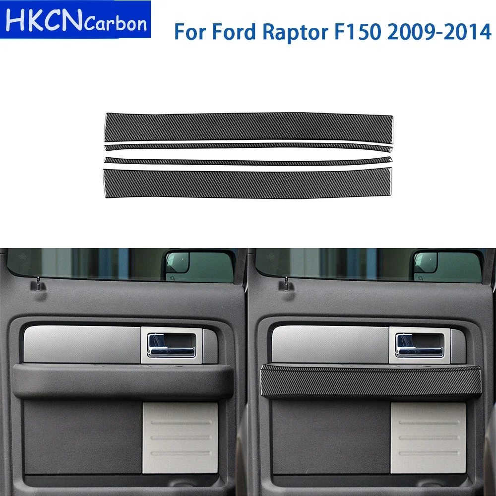 for-ford-raptor-f150-2009-2014-accessories-real-soft-carbon-fiber-interior-rear-door-armrest-side-panel-cover-trim-sticker