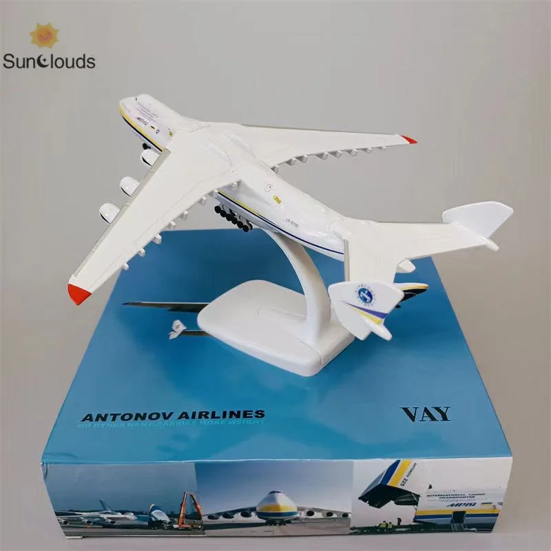 The largest transport aircraft, former Soviet Antonov AN225 transport aircraft alloy simulation aircraft model with landing gear