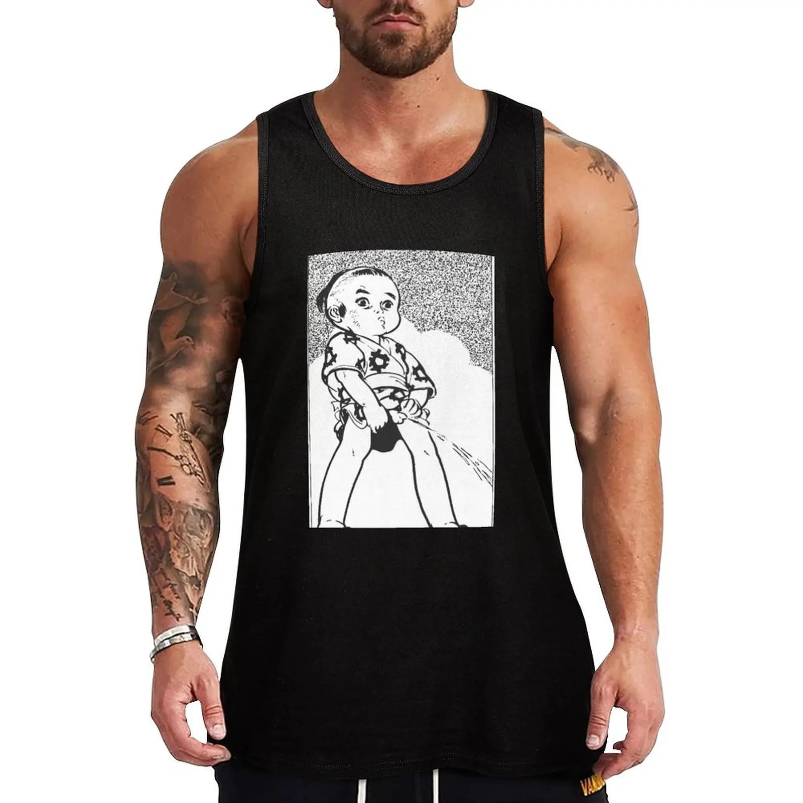 

Daigoro Itto piss Lone Wolf Tank Top Bodybuilding shirt Men's summer t-shirt vest men T-shirts men