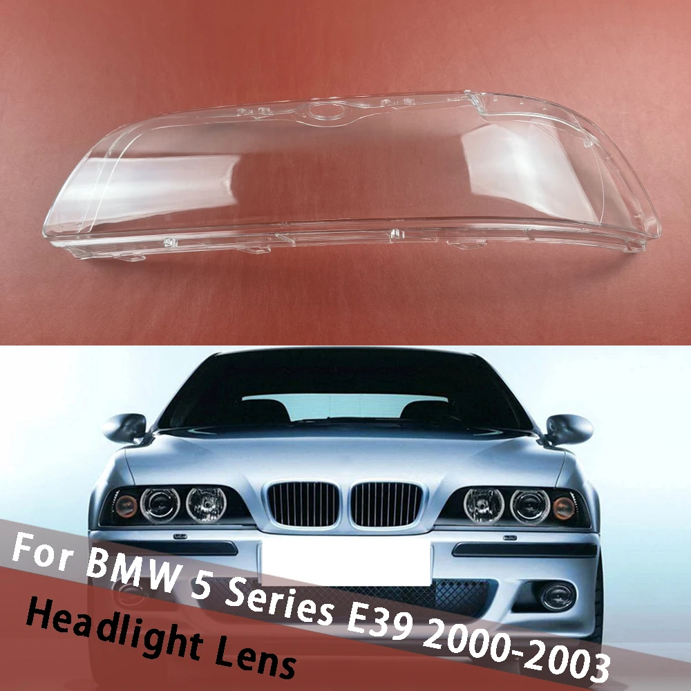 

For BMW 5 Series E39 520 525 528 530 2000-2003 (With Hole) Lampshade Headlight Shell Headlamp Lamp Cover Transparent Shade Lens