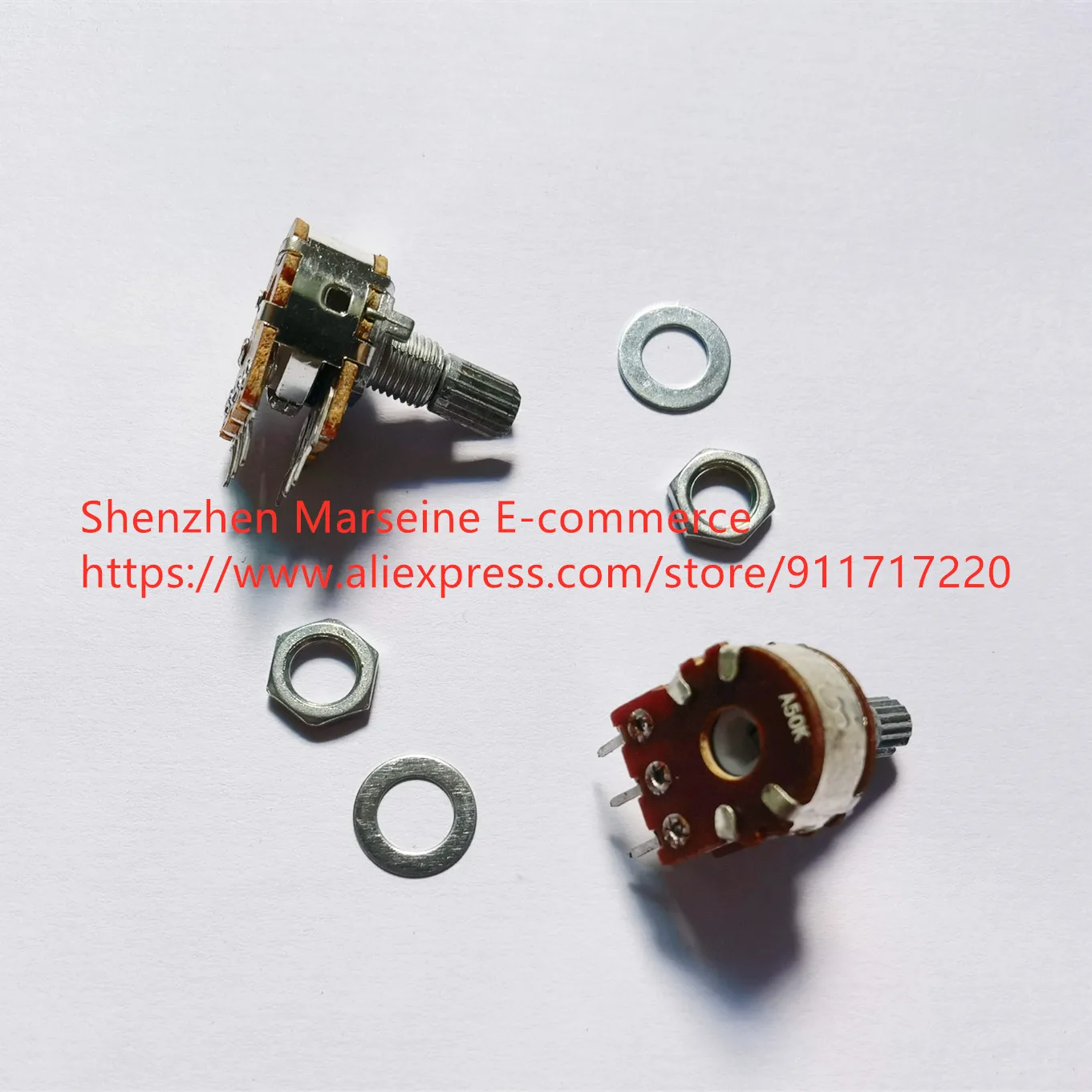 Original New 100% 148 Type double potentiometer R1000TC A50K A5K handle length 15MM (SWITCH)