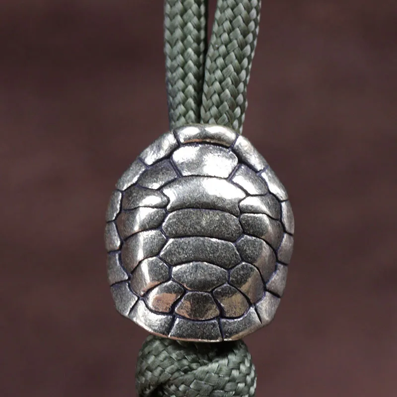 Turtle Shell Brass Knife Beads EDC DIY Paracord Woven Bracelets Lanyard Pendants Accessories Outdoor Tool Hangings Decors Gifts