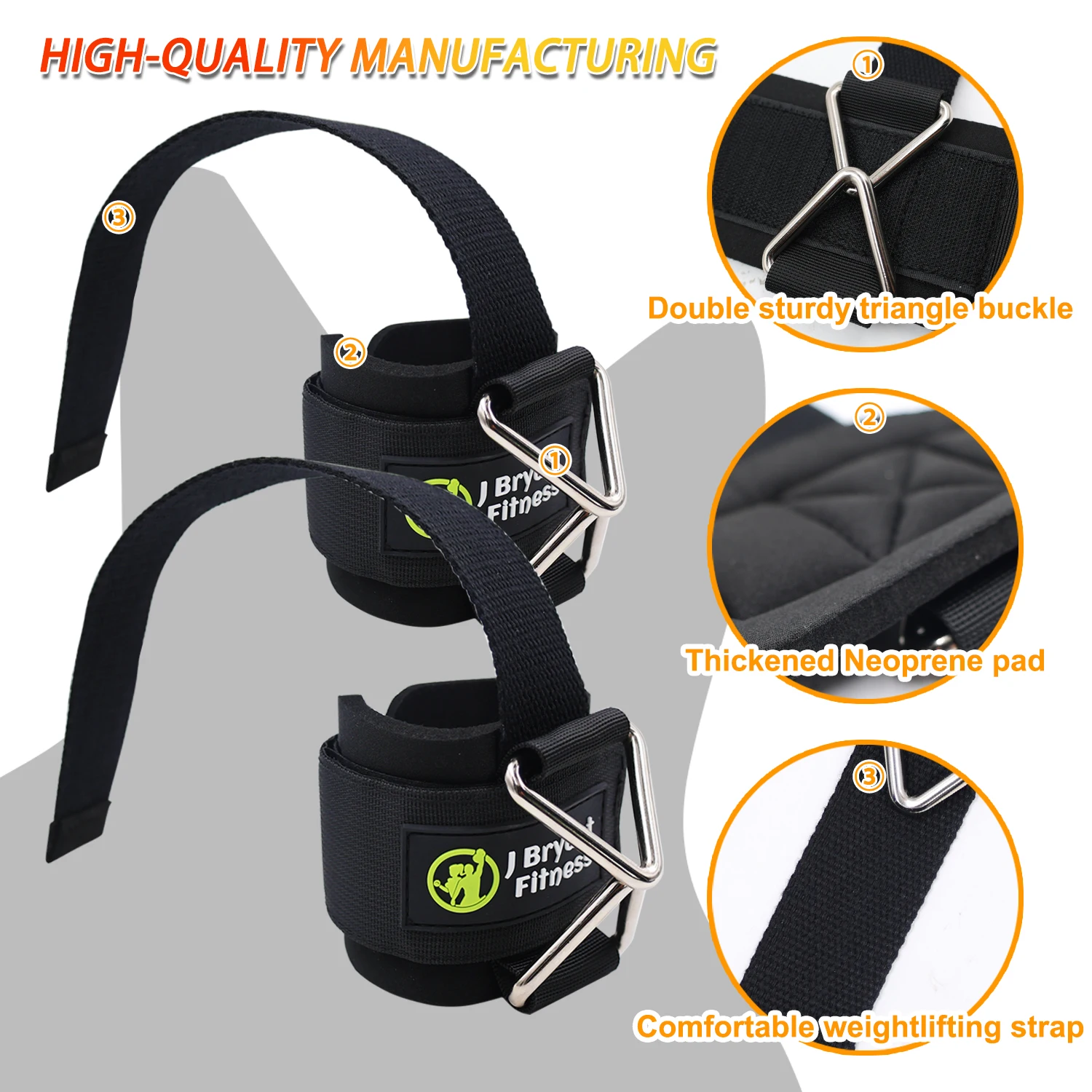 Wrist Straps for Weightlifting and Cable Machines - Premium Padded Wrist Cuffs for Arm Training, Tricep Extensions Workout