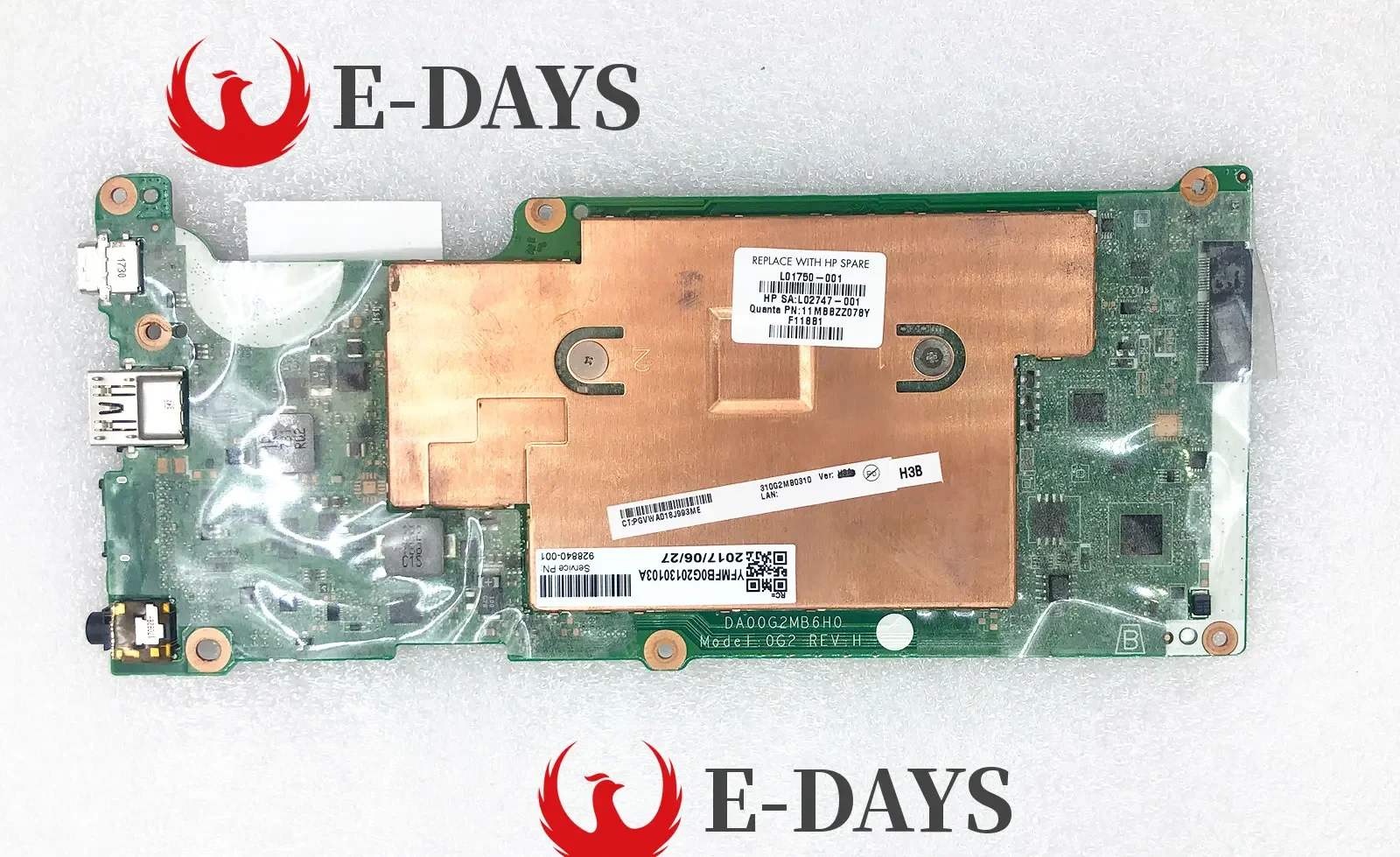 For HP Chromebook X360 Motherboard DA00G2MB6H0 Mainboard N3350 4GB 16G