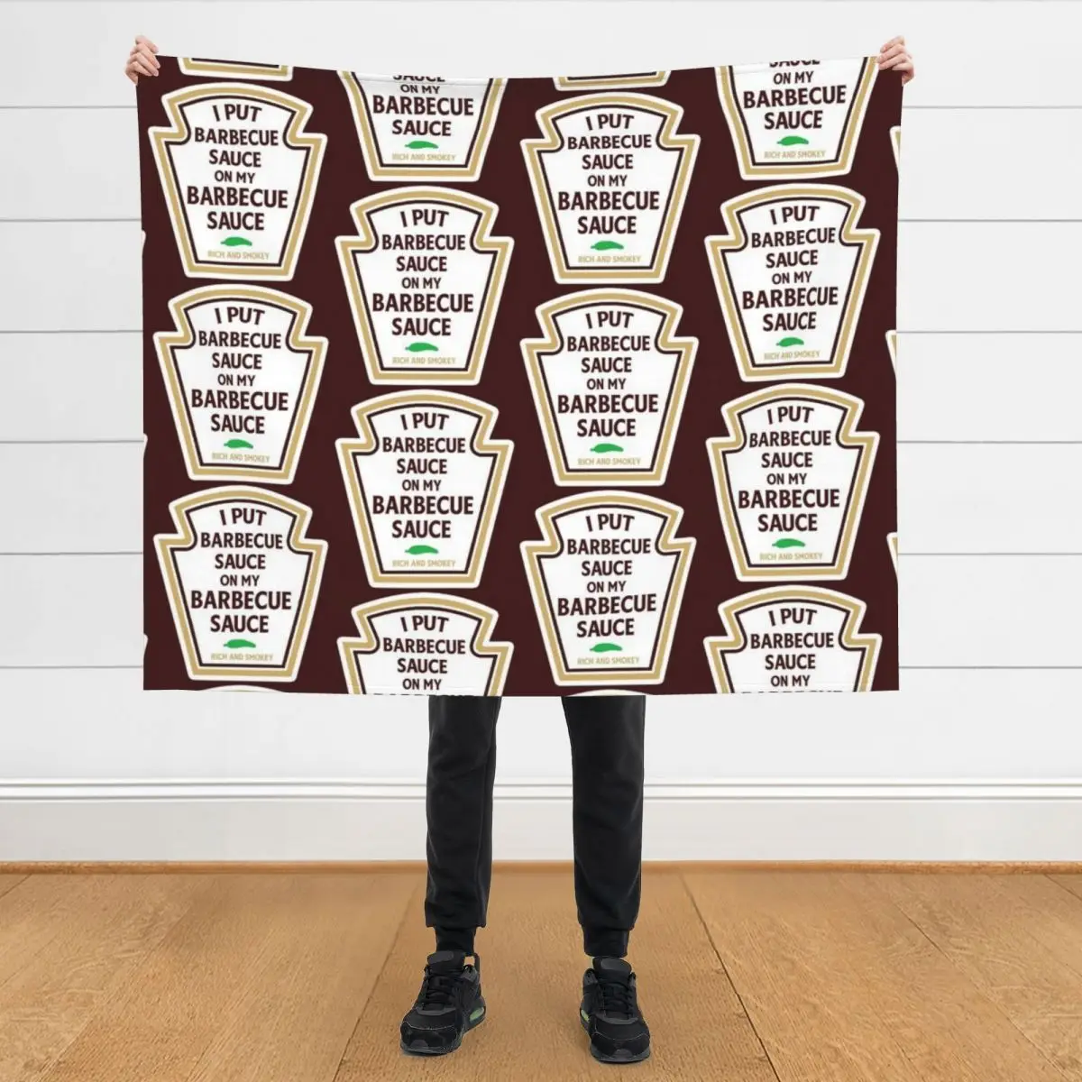 

I put barbecue sauce on my bbq sauce Throw Blanket valentine gift ideas Polar Multi-Purpose Large Blankets