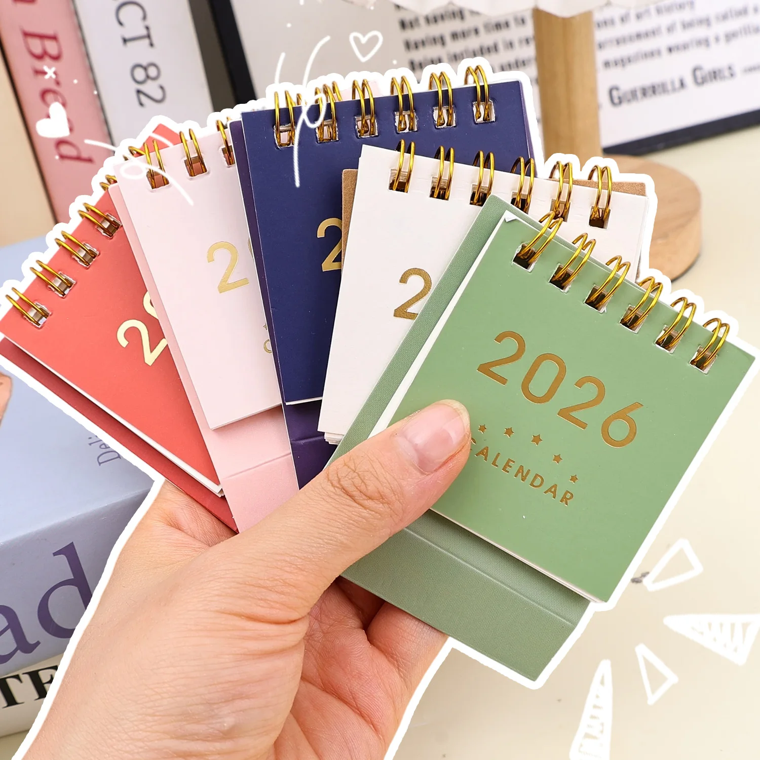 

New 2026 Desk Calendar Daily Use Mini Decorative Month Table Decorations Delicate Standing Desktop Calendars Office Supplies