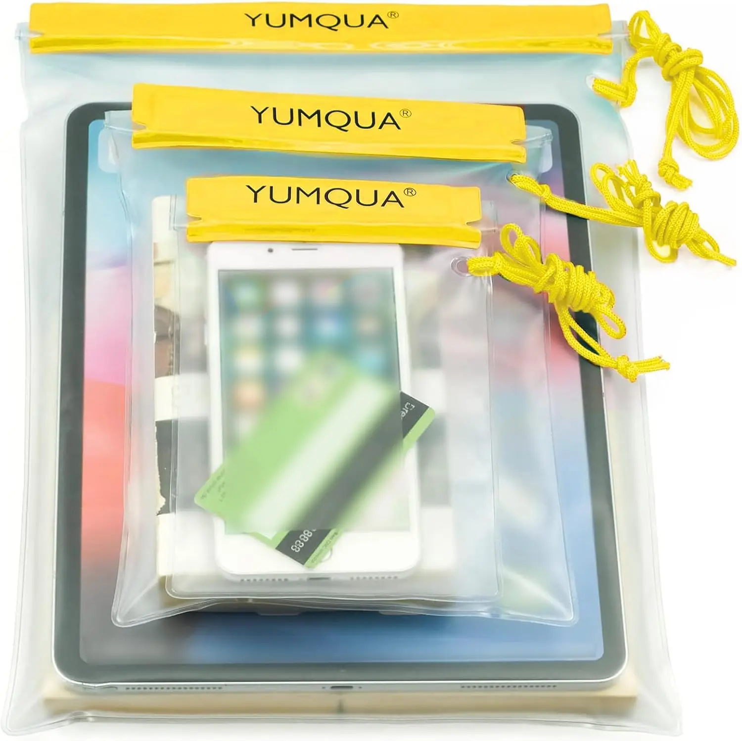 Waterproof Dry Bag 3 Pack - Clear Phone Pouch for Kayaking, Beach, Swimming, Boating, Passport Holder, Map Case, Small Medium Large view 6
