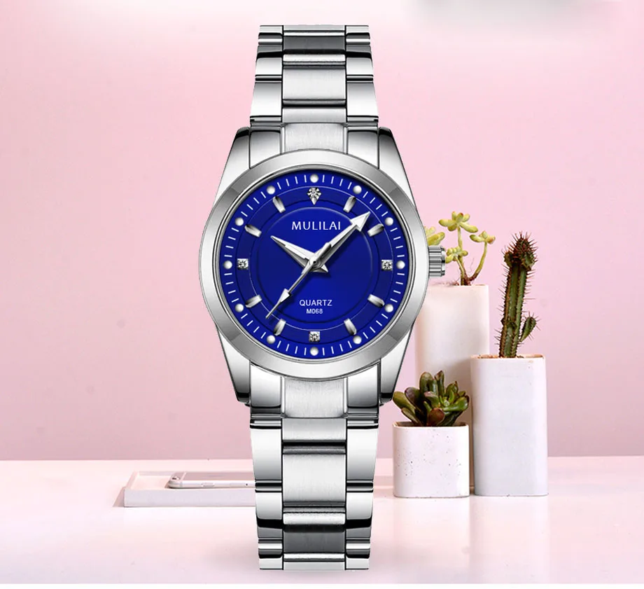 Orologi di lusso orologi da polso al quarzo da donna retrò in acciaio inossidabile moda Casual abito da donna orologio con cinturino in acciaio inossidabile