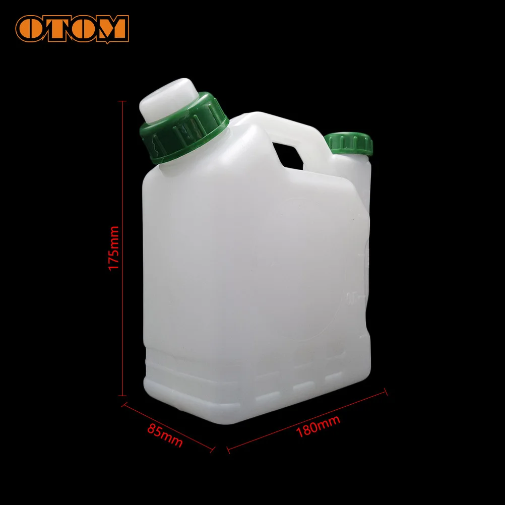 OTOM Motorcycle 1.0L Oil Pot Petrol Fuel Mixing Bottle Tank 2 Stroke For Chainsaw Trimmers 1:25 50:1 Lawn Mowers Line Strimmers