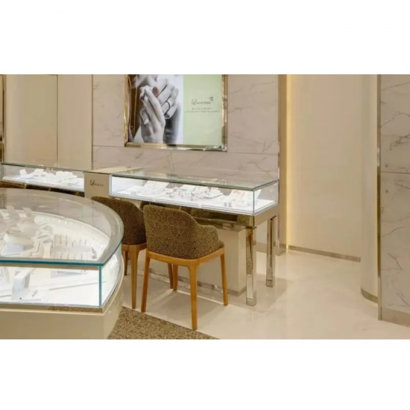 

Custom. Fashion Jewelry Store Interior Decoration Design Display Cabinet Jewellery Showcases Display