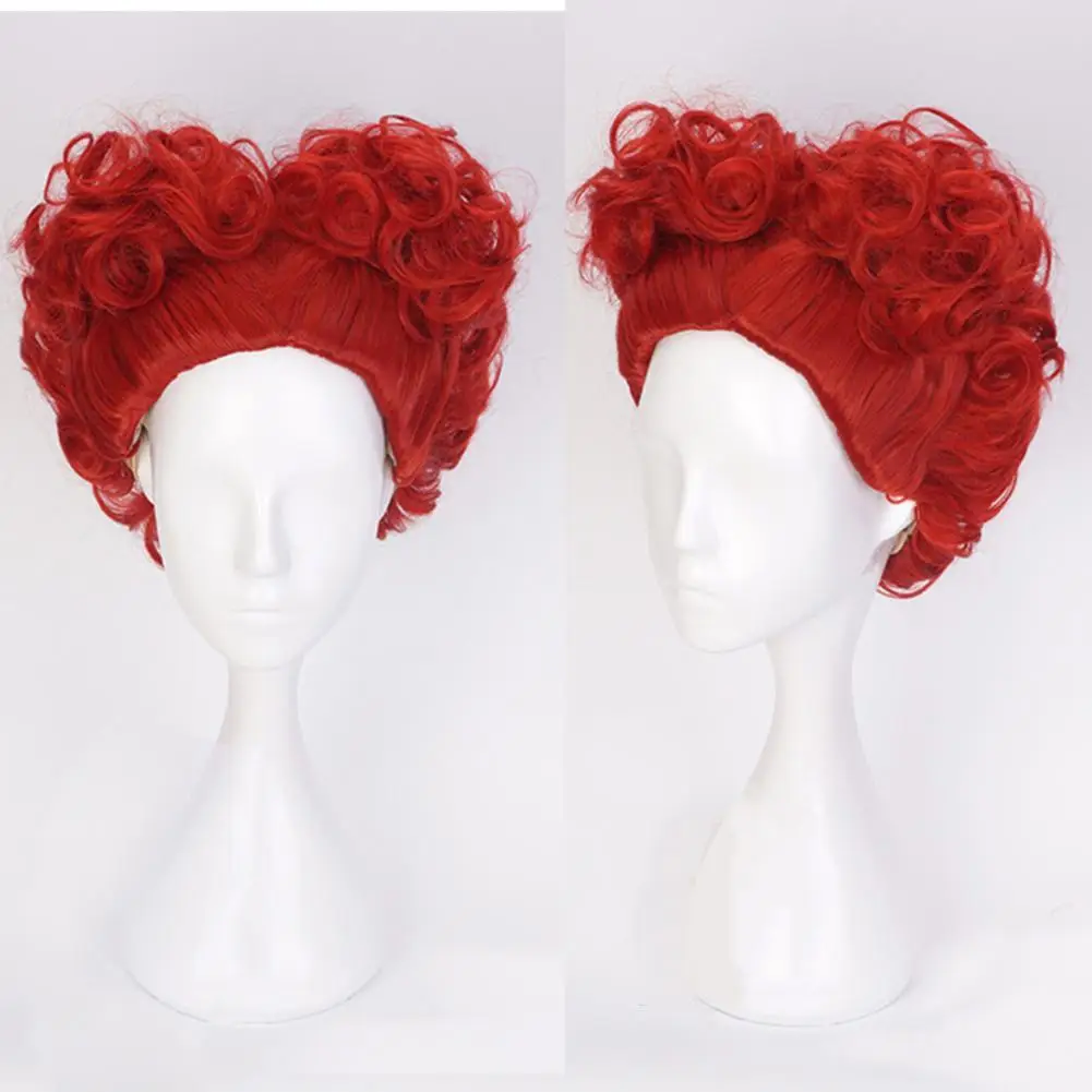 

For Anime Alice Red Queen Cosplay Wig Red Hair Halloween Cosplay Props Women Cosplay Synthetic Wig Cosplay Accessories
