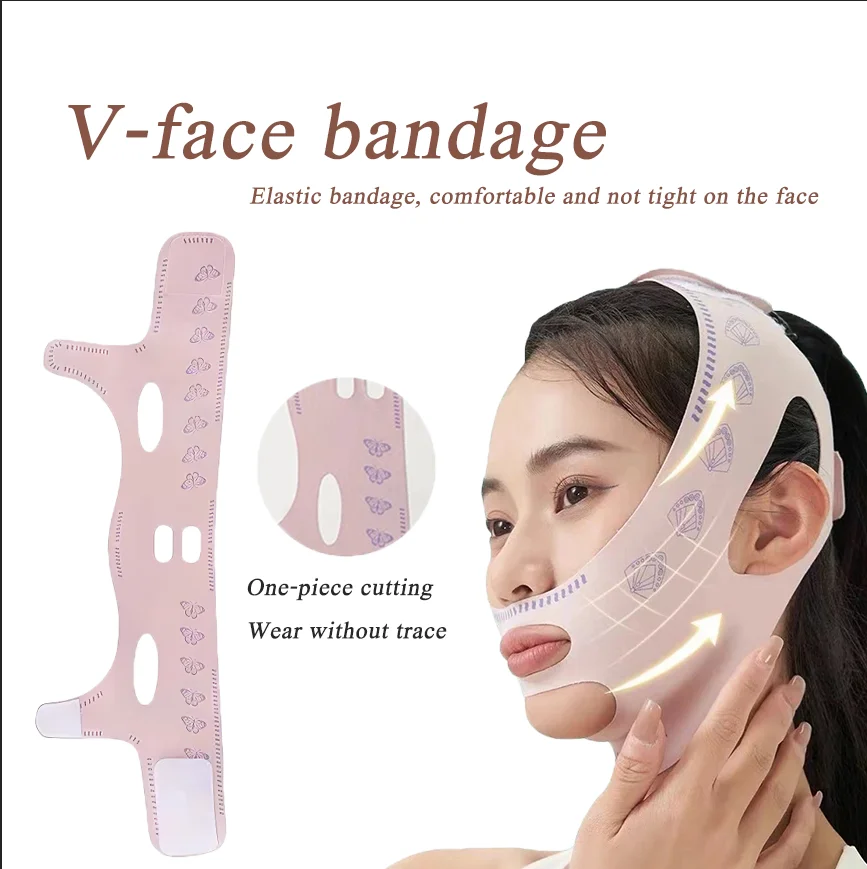 Face V Shaper Facial Slimming Bandage Relaxation Lift Up Belt Shape Lift Reduce Double Chin Face Thining Band Massage Slimmer