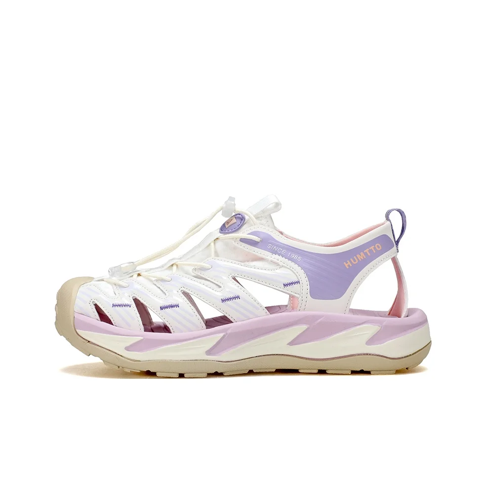 HUMTTO Beach Sandals Women's White Light Purple 730508B-11