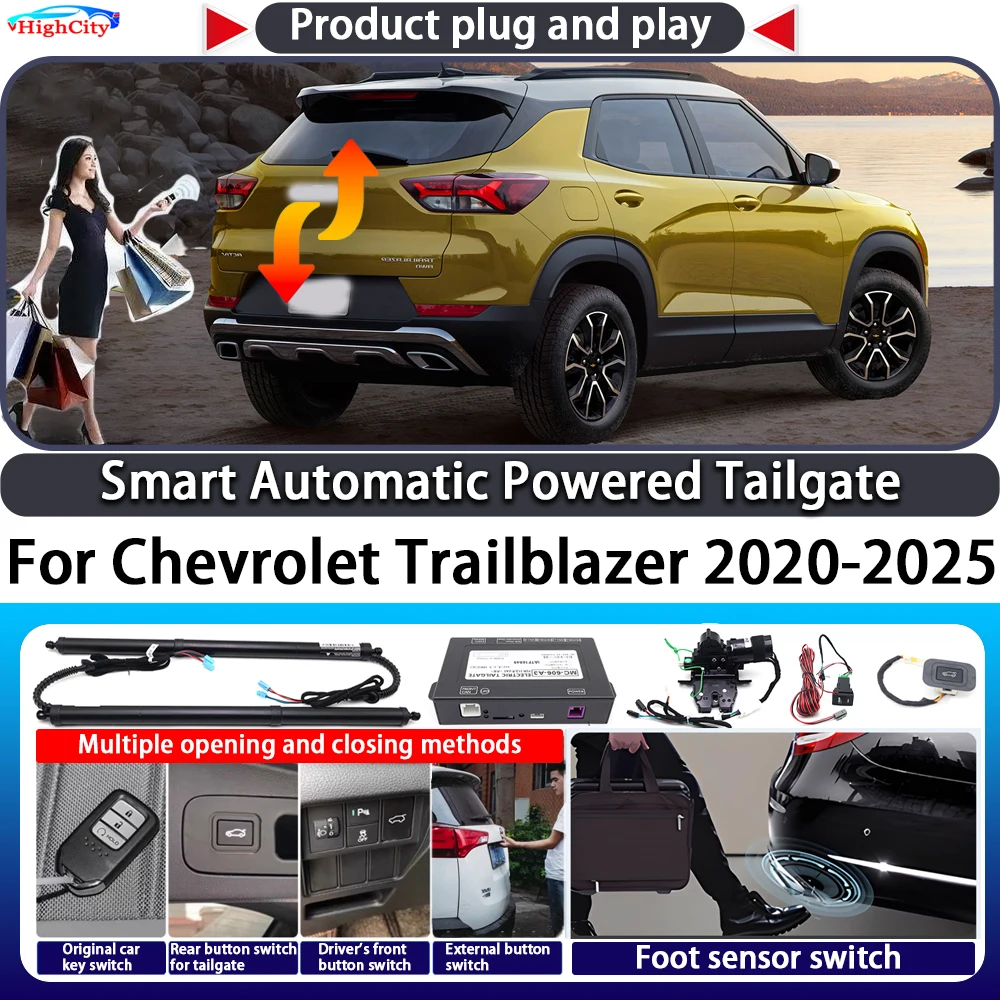 For Chevrolet Trailblazer 2020-2025 Smart Automatic Powered Tailgate Key Control Trunk Lift Close Kit Electric Power Tailgate