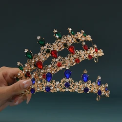 Princess Rhinestone Tiaras Crystal Crown Simple Style Hair Comb For Girl Birthday Adult Ceremony Children Hair Accessories