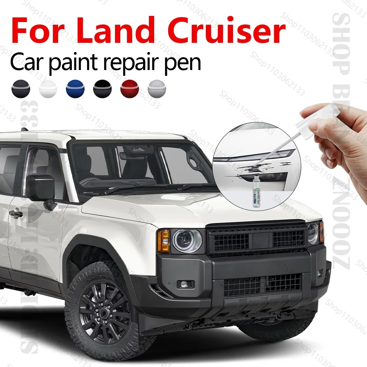 ل 1951-2025 تويوتا لاند كروزر طلاء السيارات إصلاح القلم الطلاء خدش إصلاح الملحقات أسود 202 أزرق 8X0 أبيض 040 089