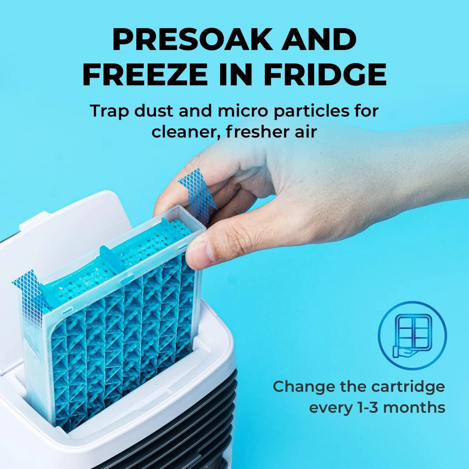 2.0 Evaporative Air Cooler for Room - Speed  Portable Swamp Coolers with Humidifier | Indoor Personal Cooling Unit In Bedroom,