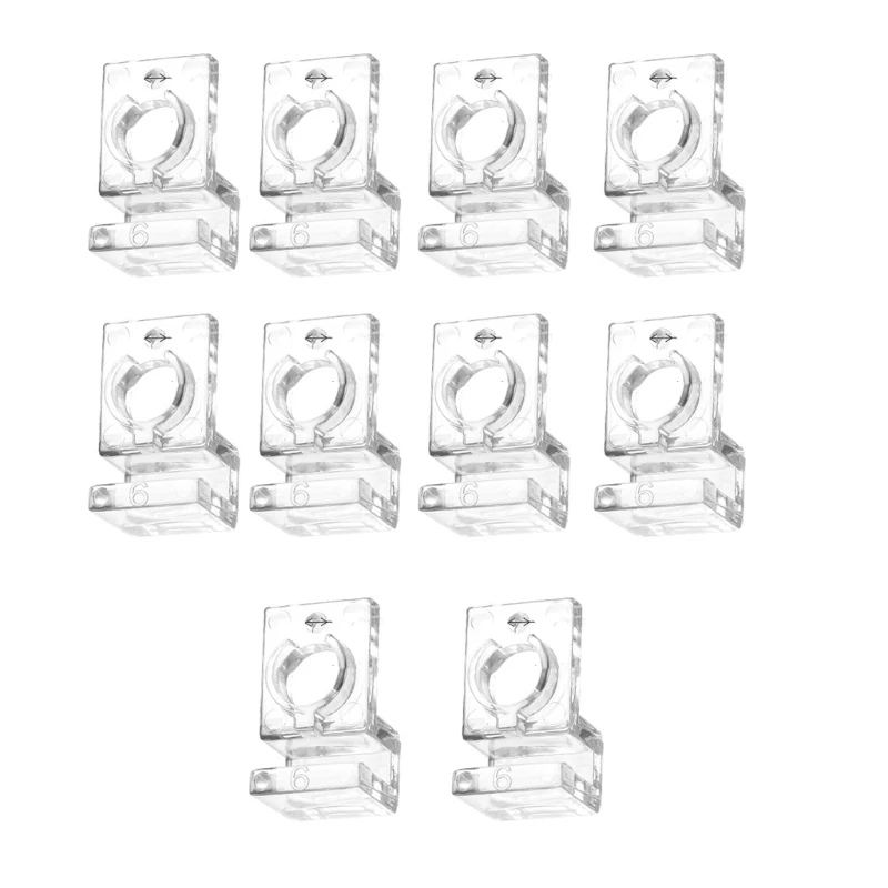 Sturdy Aquarium Cover Support Clip Holder Set of 10 Fish Tanks Lid Support Holder Stand Easy Install Acrylic Clamp Clips