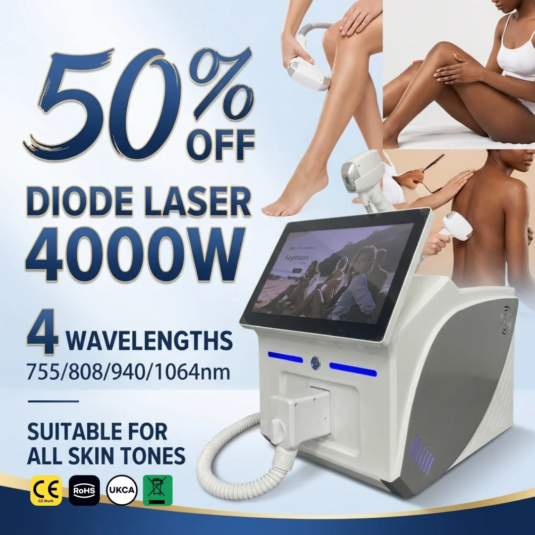 Professional Diode Hair Removal Machine With LCD Display Handle Adjustable Energy Salon Epilation Beauty Equipment EU Loca