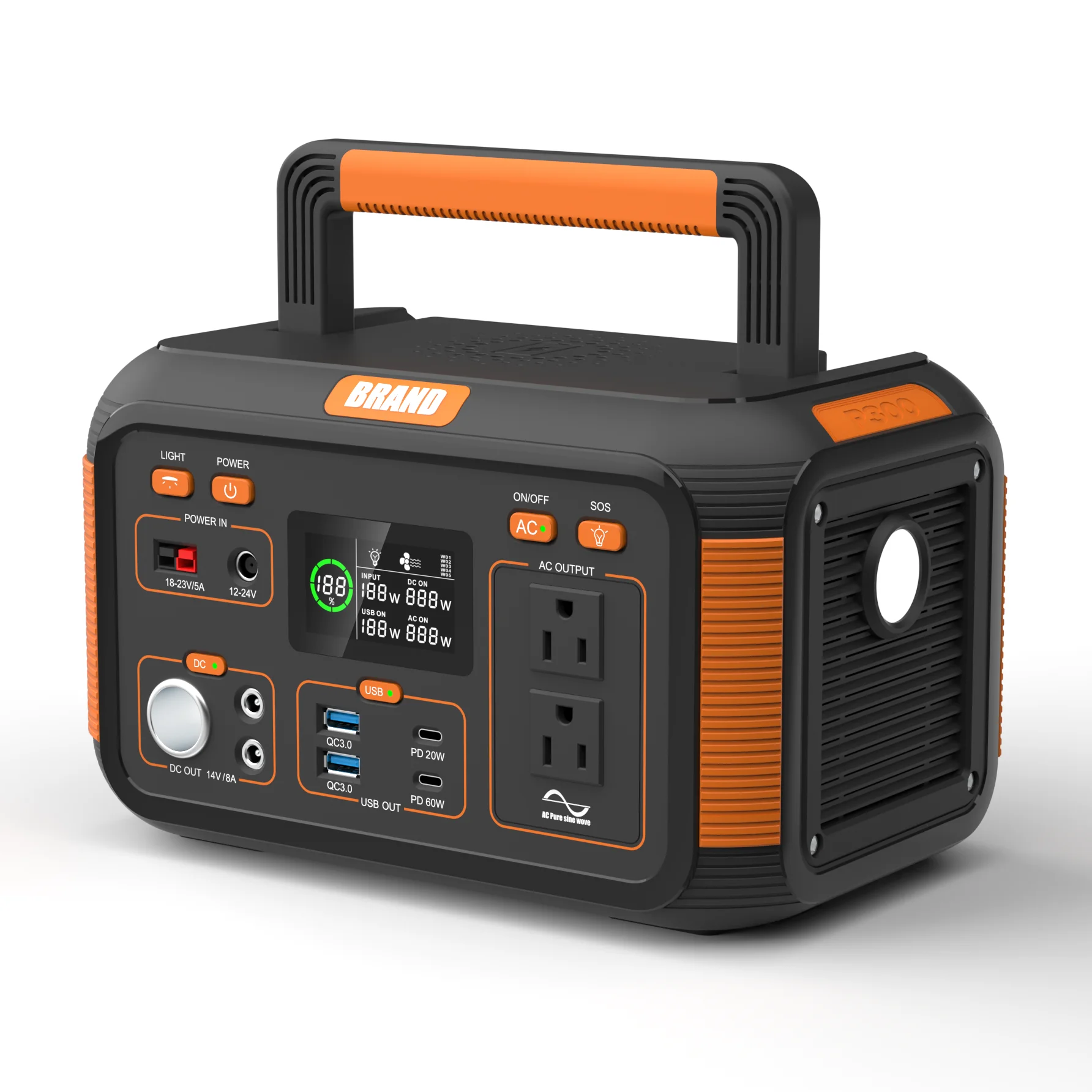 300W 307Wh LiFePO4 Multifunction Outdoor Portable Energy Storage Emergency Power Supply With 12-Month Warranty For Camping