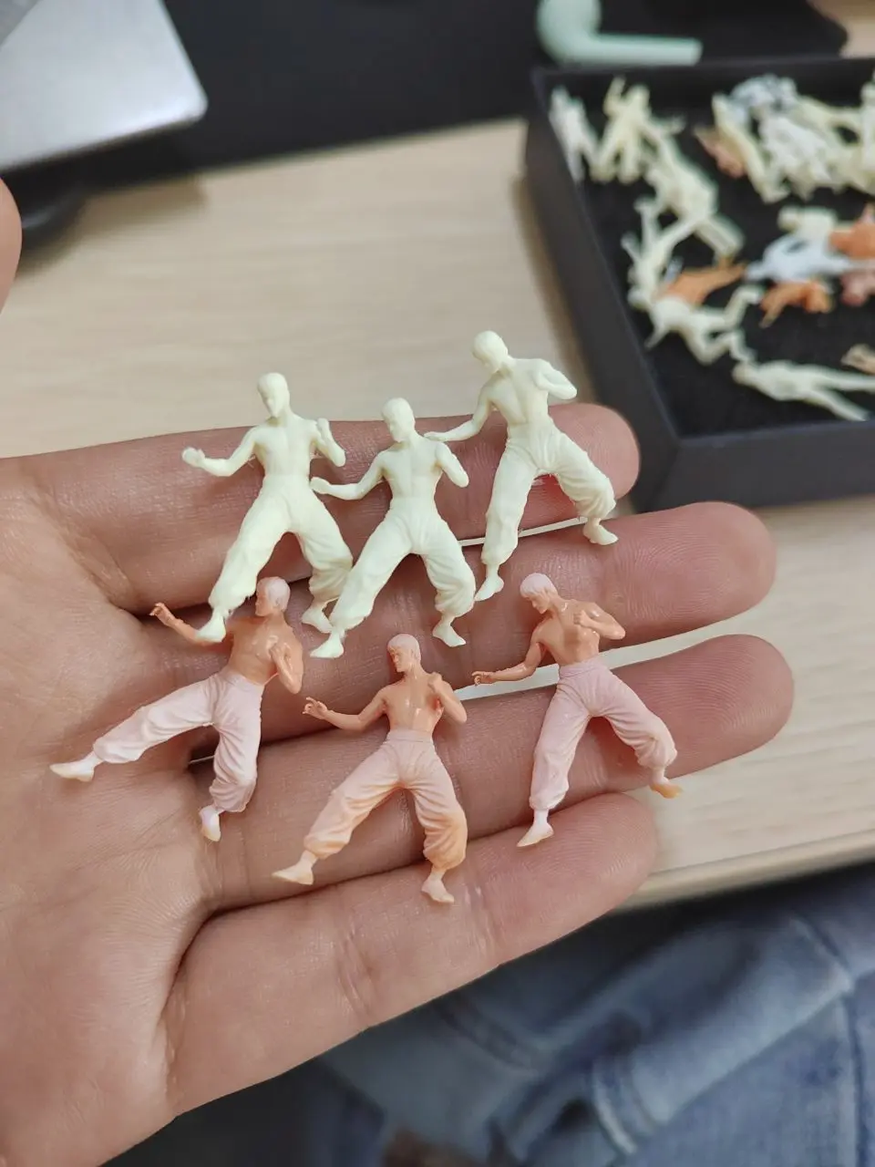 1/64 1/43 1/87 Defective Product 3PCS White Mold Randomly Shipped With Miniature Figures Dolls For Manual Painting Practice