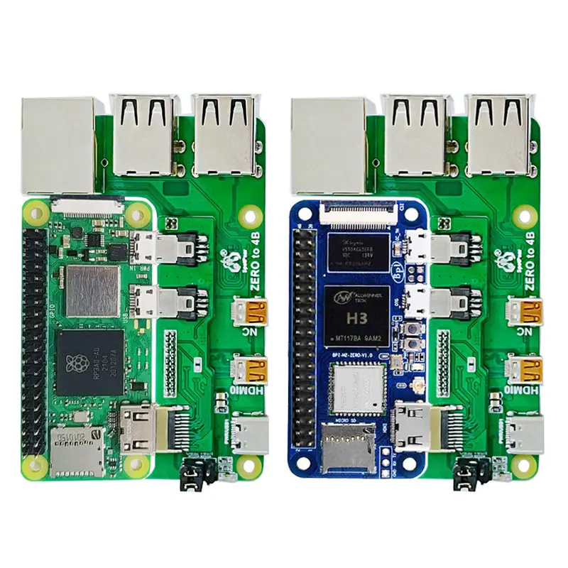 Raspberry Pi 2W / Banana Pi M2 Zero Expansion Board to 3B/4B/5 Interface Adapter with Ethernet Port & USB for Pi0