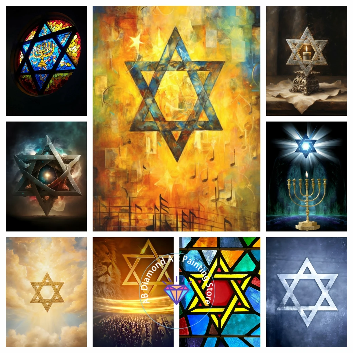 

Гексаграмма звезда еврейский алмазный набор для рисования 5D DIY вышивка крестиком ручной работы художественный подарок ремесла домашний декор подарок для взрослых и детей