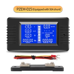 PZEM015 200v 50A Batterie Monitor Kapazität Tester Digitale Amperemeter Voltmeter Energie Meter Strom SOC Impedanz Widerstand