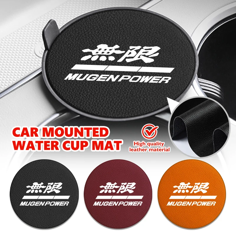 

2Pcs Car Coasters Silicone Anti-Slip Water Cup Mat Drink Pad For Honda Pilot Jazz Jsracing Mugen Civic Accord Fit City Vezel CRV