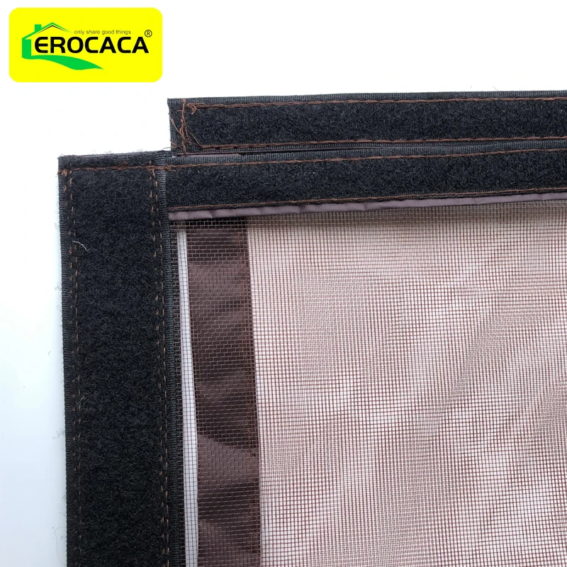 Imagem -05 - Erocaca-magnetic Door Screen Mosquito Net Anti Insect Mesh Cortina de Fechamento Automático Custom Aplicável a Portas de Vidro Verão