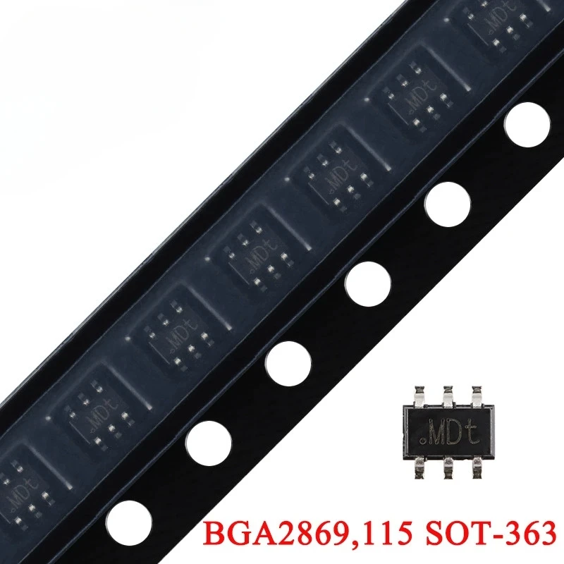 

5pcs/2pc BGA2869 BGA2869,115 SOT-363 SOT363 MDt MMIC Wideband Amplifier SMD Chip IC Integrated Circuit