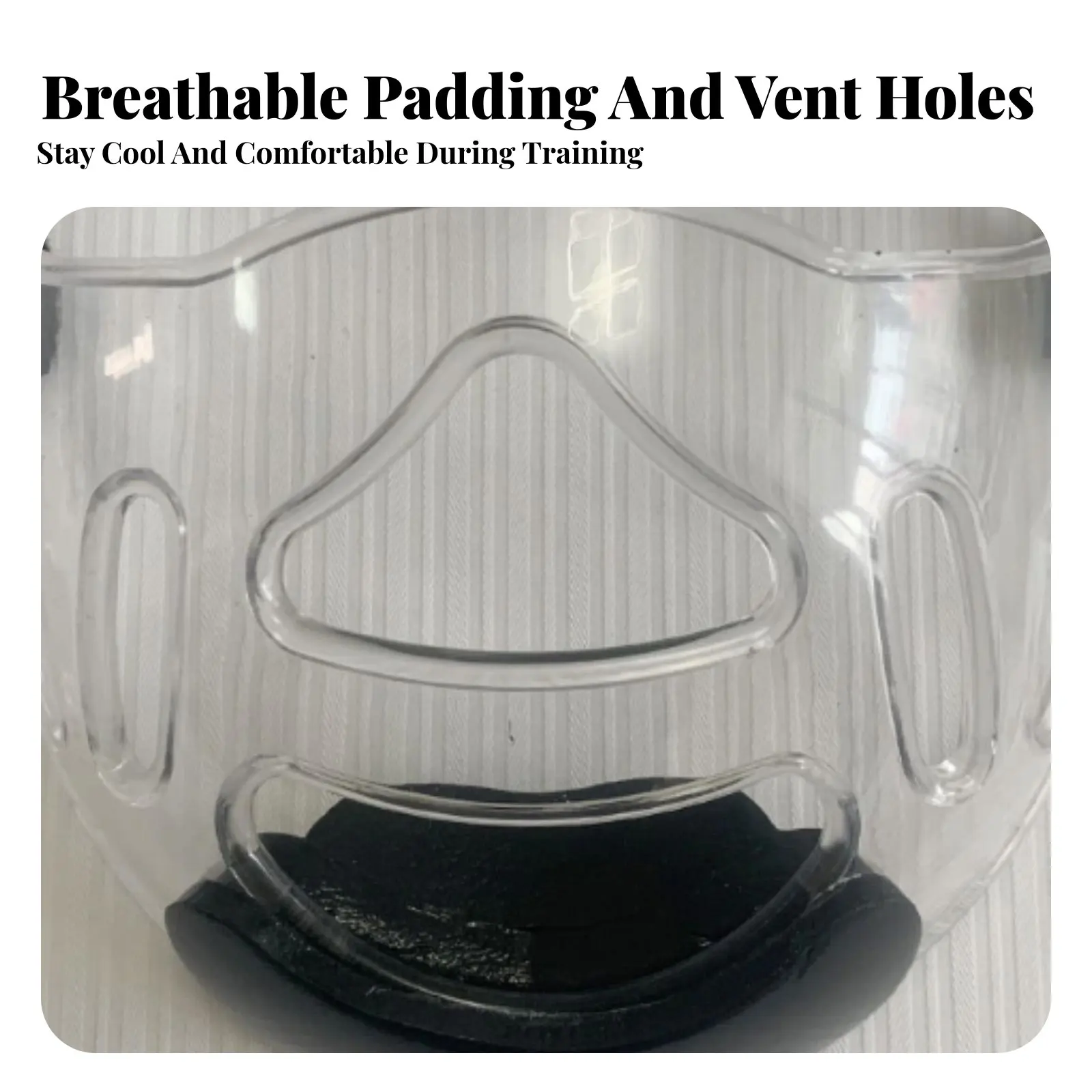 

Защитный щиток для лица для тхэквондо из утолщенного прозрачного материала, тренировочный защитный щиток для лица, щиток для шлема для тхэквондо, простая установка, защита от ударов