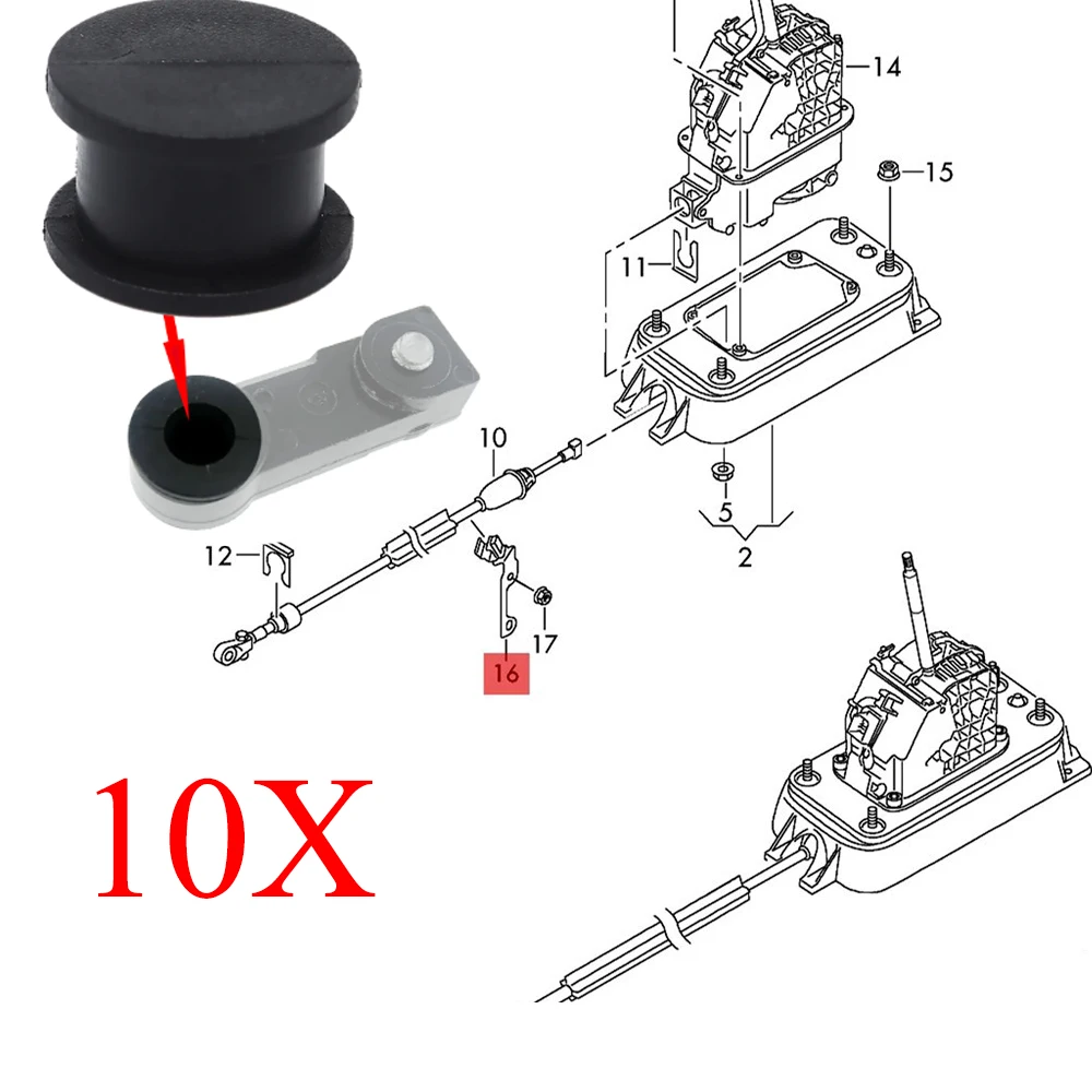 

10X For Audi A3 S3 TT TTS Q7 2007 - 2011 Gear Shifting Cable Connector Repair Kit Bushing Fix 09G321397A Automatic Transmission