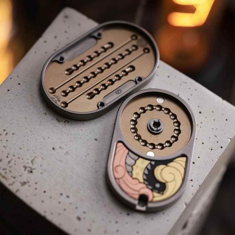 MOT グルーブスライダー EDC フィジェット ドラゴン チタン リズム