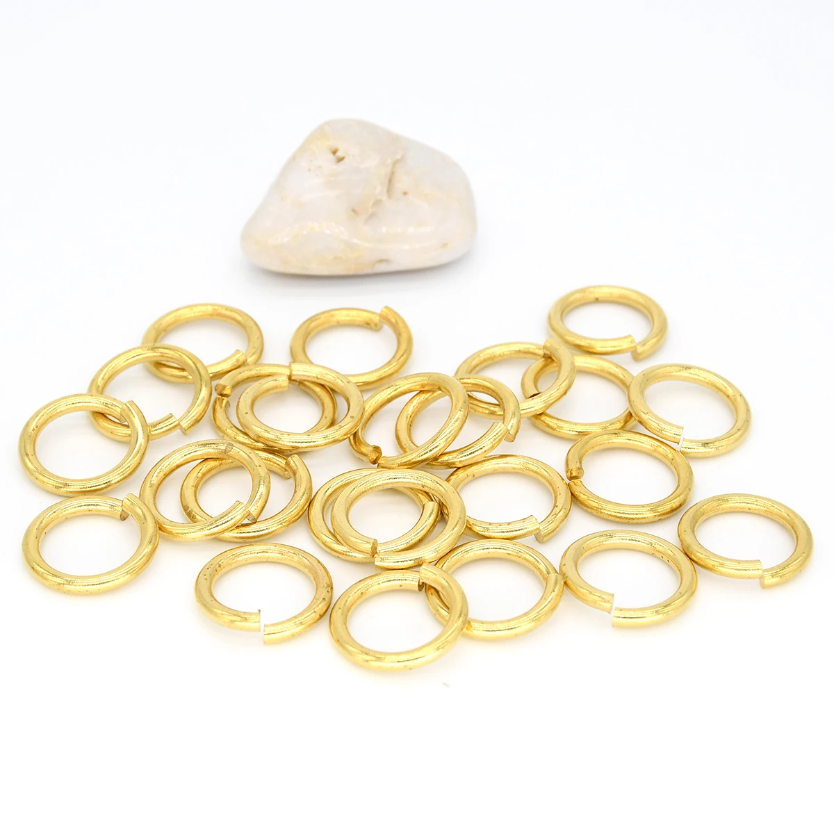 20pcs Solid brass Round jump rings Open O ring Garments shoes Leather craft bag Jewelry findings repair connectors