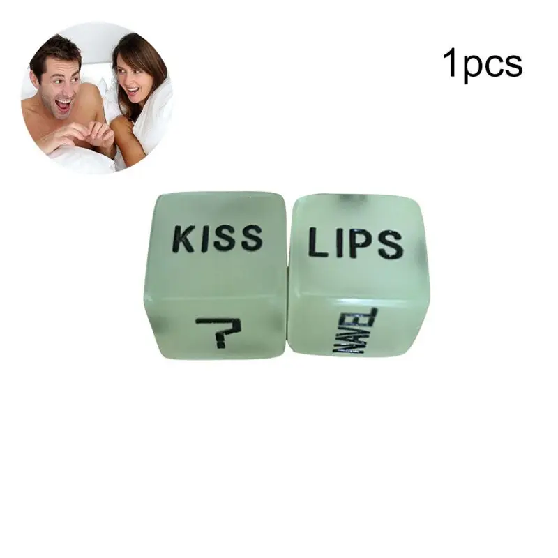 Glow in the Dark Love Dice for Couple Lovers, Funny Love Dice, Aid Sex Party Toy, Adult Games, 2Pcs