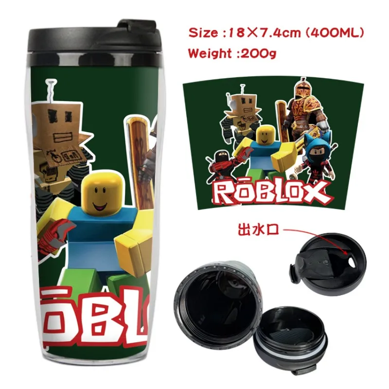 

Robloxs Animation Creativity Surrounding Water Cup Anime Cute Student Creativity Double-layer Thermal Insulation Plastic Cup