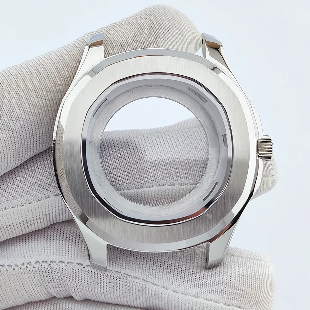 43.8 مللي متر حافظة NH35 حافظة من زجاج الياقوت مقاومة للماء تناسب 31.5 مللي متر حافظة ساعة رجالي فاخرة NH35 حافظة ساعة