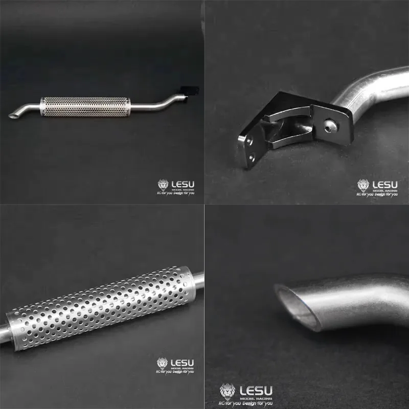 

1/14th Scale LESU Metal Exhaust Pipe G-6069 for 1/14 RC Tractor Truck MAN Remote Control Toy Truck Model Accessories