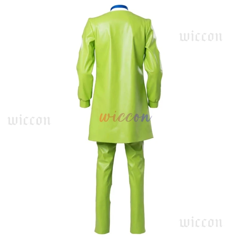 Pannacotta Fugo تأثيري جوجو مغامرة غريبة Pannacotta Fugo بدلة جلدية تأثيري حلي الأخضر أحذية مصنوعة حسب الطلب