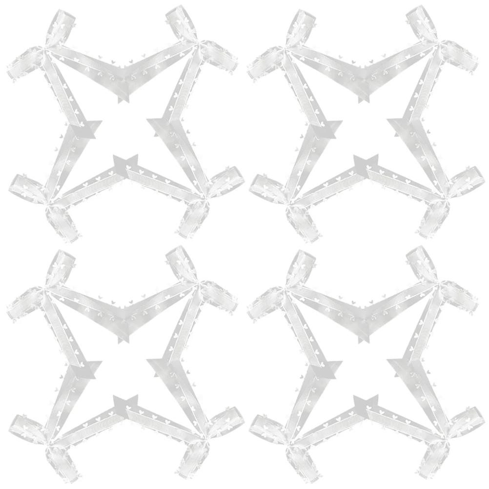 

30pcs for Ribbon With Mirror Bow Decorations Wedding Wedding Decorations For Car Decor Bows Heart Bows Decor Car