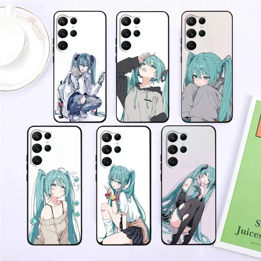

H-Hatsune M-Miku singer Phone Case For Samsung S25,S24,S23,22,21,Ultra,Pro,S10,S30Plus,20lite Black Cover