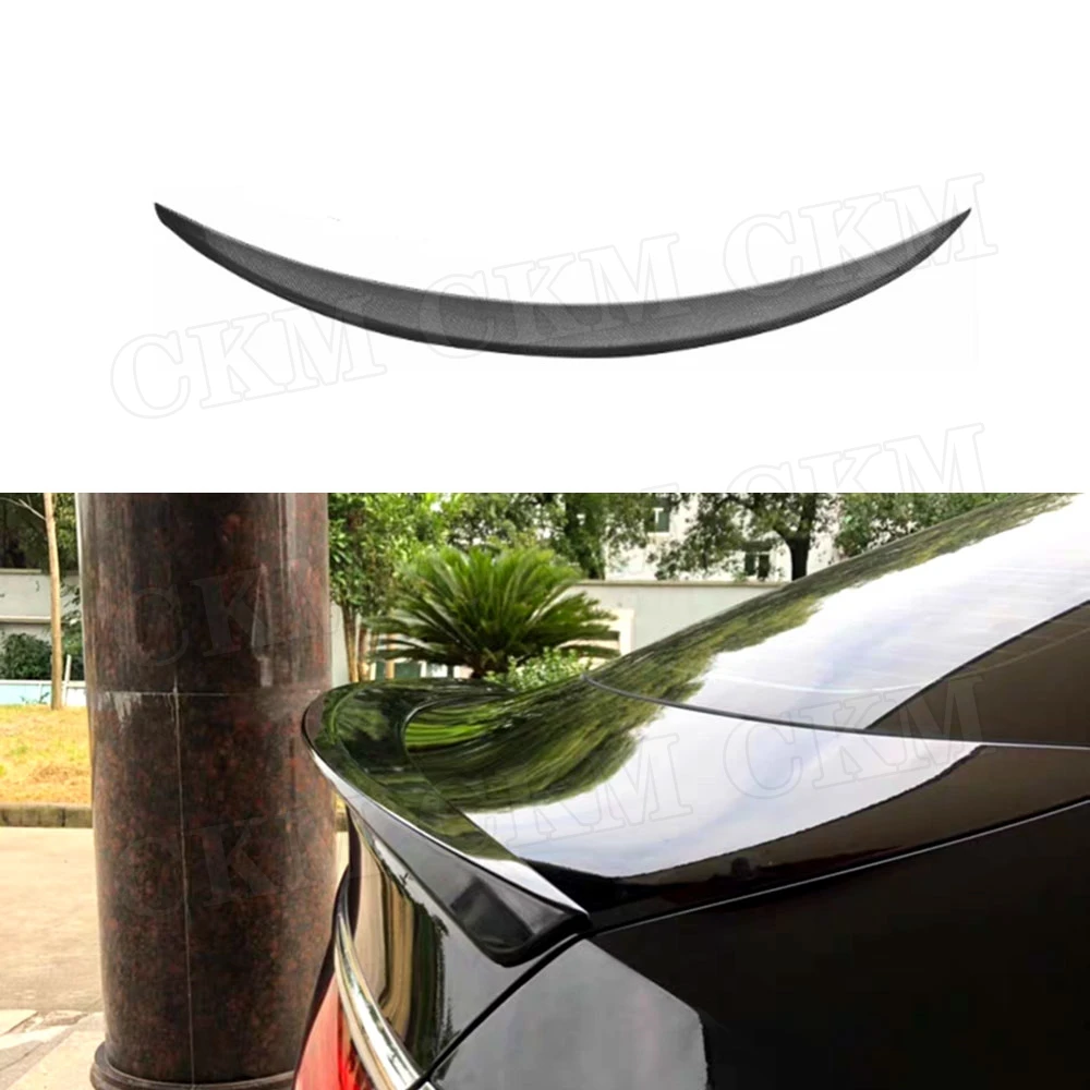 

CKMUUER Carbon Fiber Rear Boot Spoiler for Mercedes Benz GLE Class C292 Coupe GLE320 GLE63 2017-2019 Trunk Trim Spoiler wings