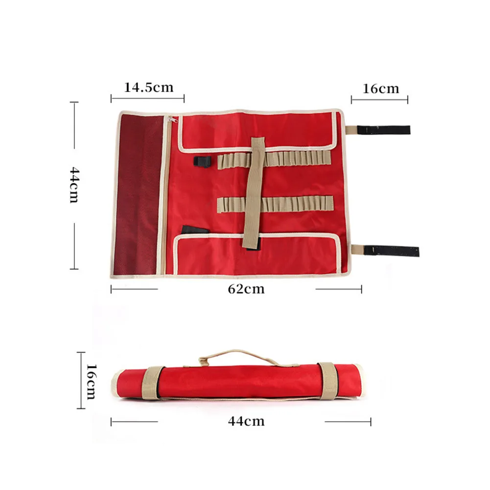 Tent Peg Storage Bag for Camping with Roll-Up Feature Fits Stakes 7.9-15.7 Inches Oxford Cloth Material Dual-Side Seal
