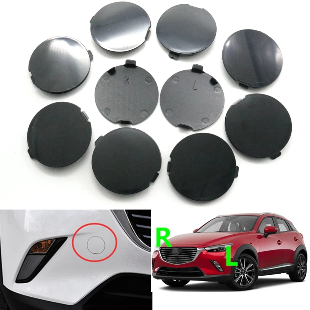 

10 Pair Wholesale Unpainted Front Bumper Trailer Eye Hole Cap Towing Hook Cover For Mazda CX3 CX-3 DK 2014-2023 D10J-50-A12A