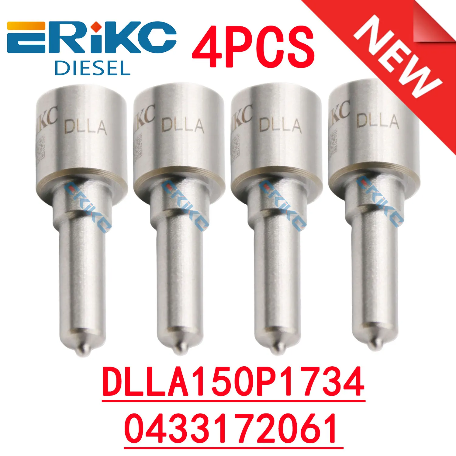 4PC DLLA150P1734 0433172061 Common Rail Fuel Injector Nozzle Sprayer DLLA 150 P 1734 for Bosch 0445110351 0445110398