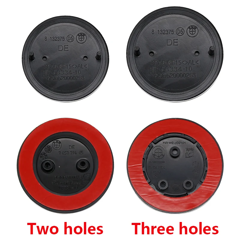 74mm 82mm 3D ABS Universal Car Front Hood Rear Trunk Replacement Emblem Badges Pins Holes For Auto Sedan SUV Exterior Tuning
