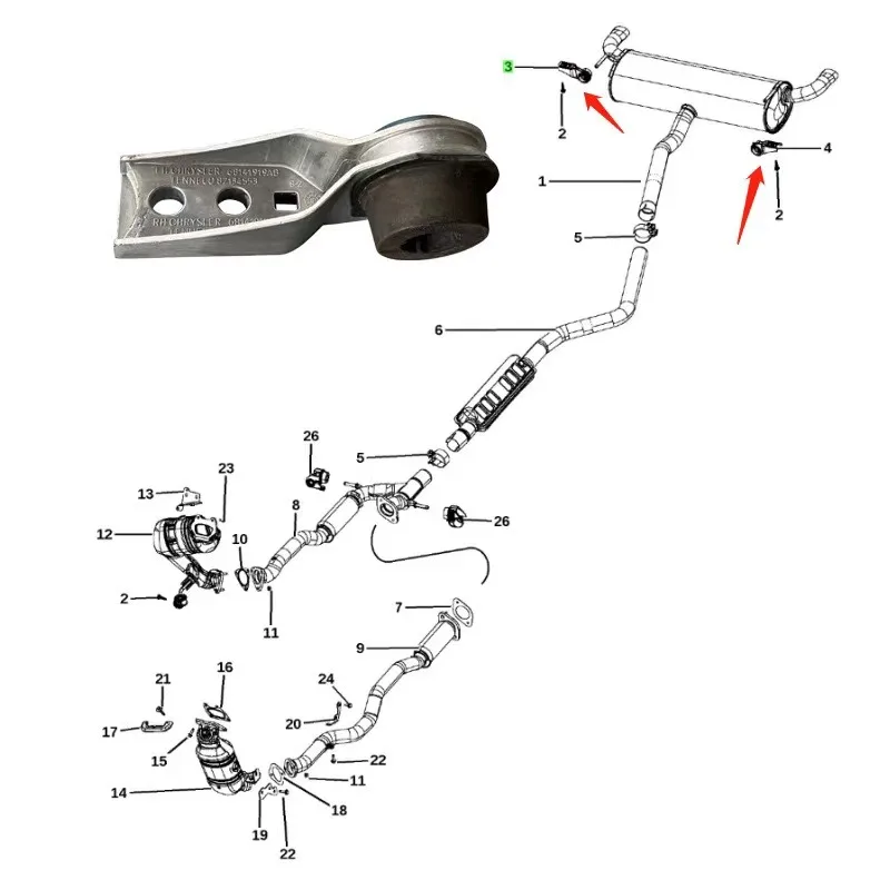 Left or right Hanger Insulator For JEEP CHEROKEE KL 2014-2021 68141919AB 68141918AB